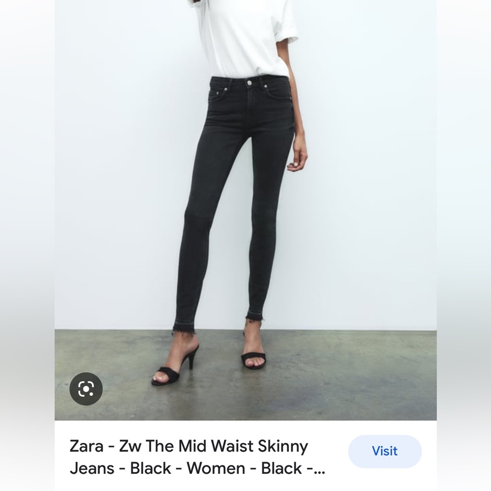 EUC Zara Basic denim in faded black